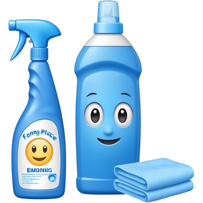 cleaning product and rag emoji