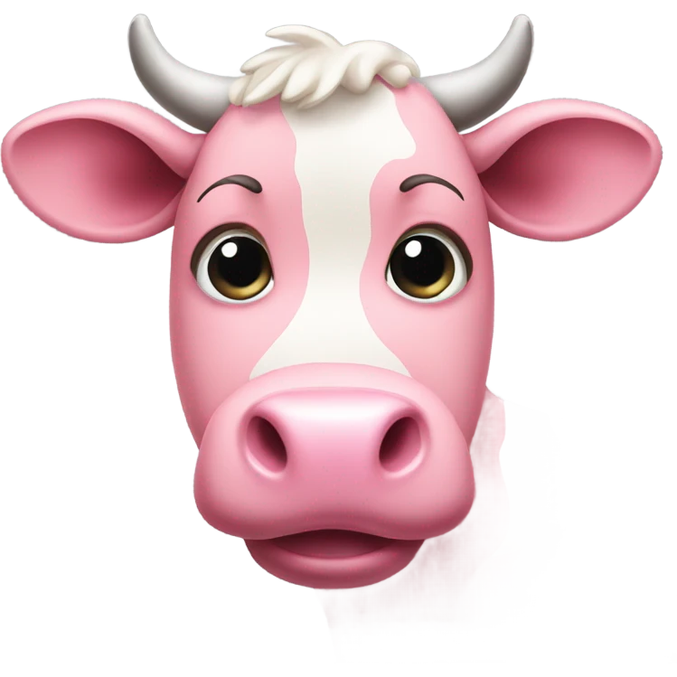 Pink cow emoji