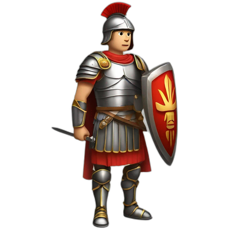 roman legionary with shield and pilla emoji