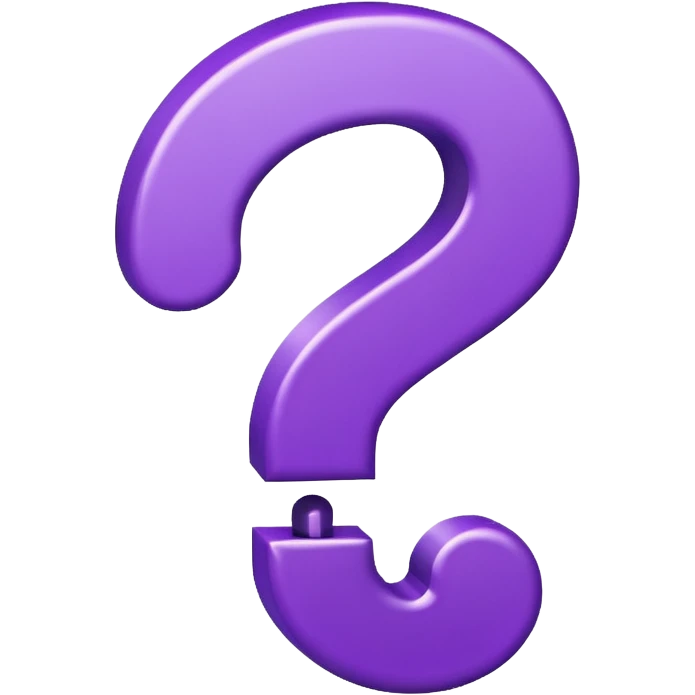 purple question mark with white or transparent background emoji