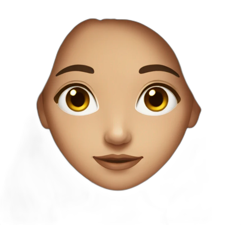 long brown hair and brown eyes girl emoji