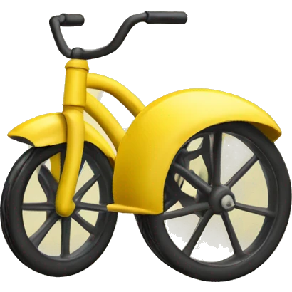 yellow Alinker walking tricycle emoji