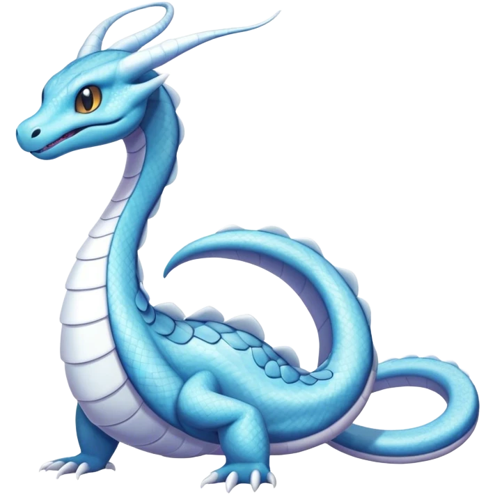 Seviper-Dragonair-Dratini-hybrid, full body, two legs, two hands emoji