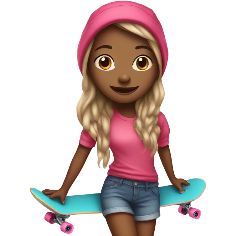 Cute skater girl emoji