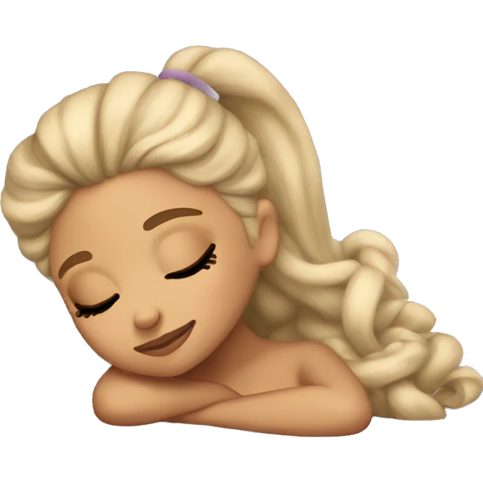 Ariana Grande blond sleeping emoji