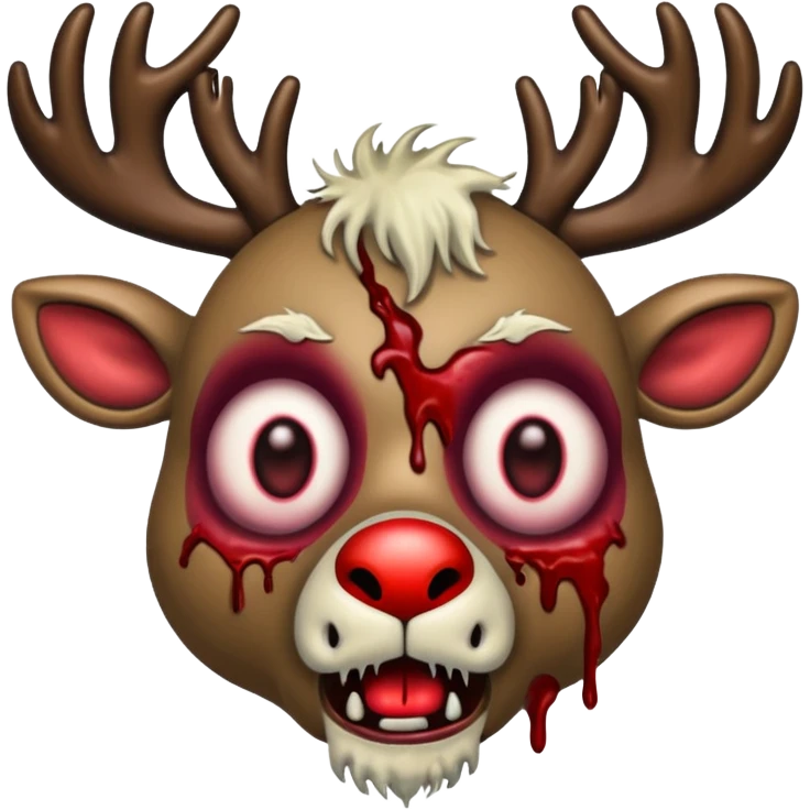 Rudolph reindeer zombie emoji