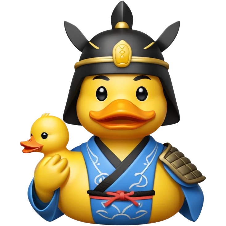 Samurai with rubber duck emoji