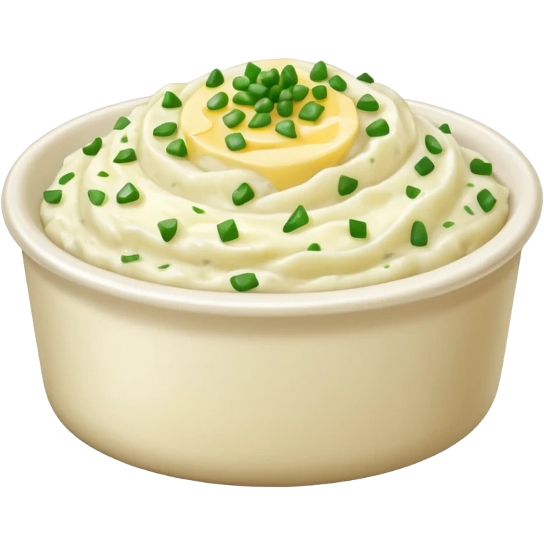 Mashed potatoes with chopped chives emoji