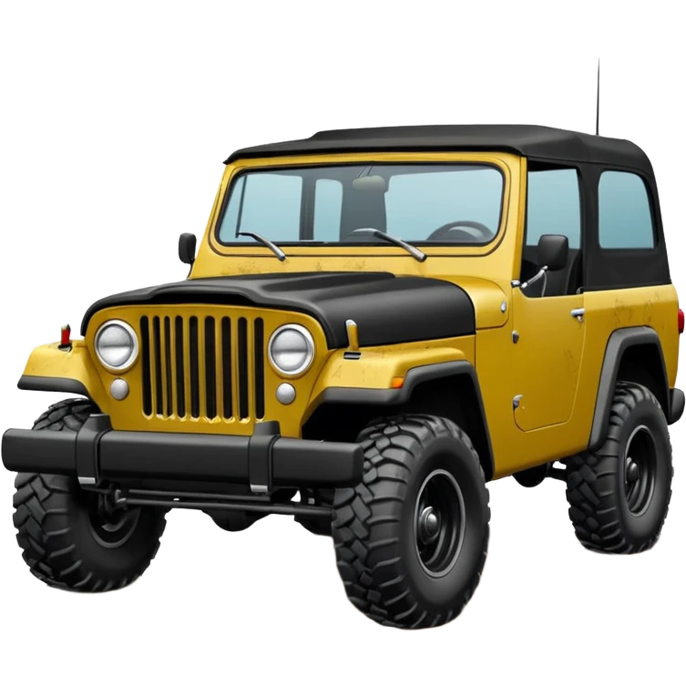 jeepster commando without top with straight flat hood emoji