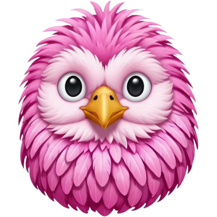 pink feathered bird emoji
