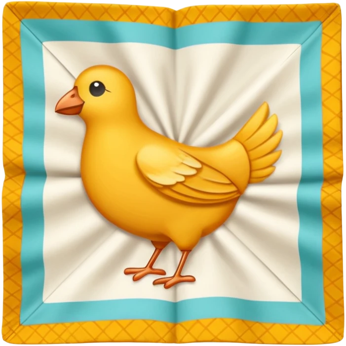 flapped patterned napkin emoji