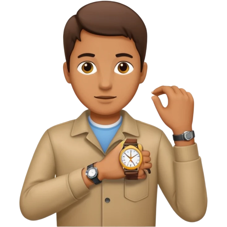 Person checking their watch emoji