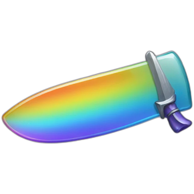 sword rainbow glass emoji