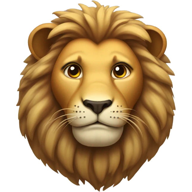 Lion with a smirk  emoji