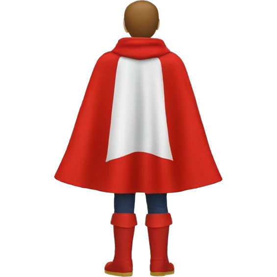 red hero cape back view emoji
