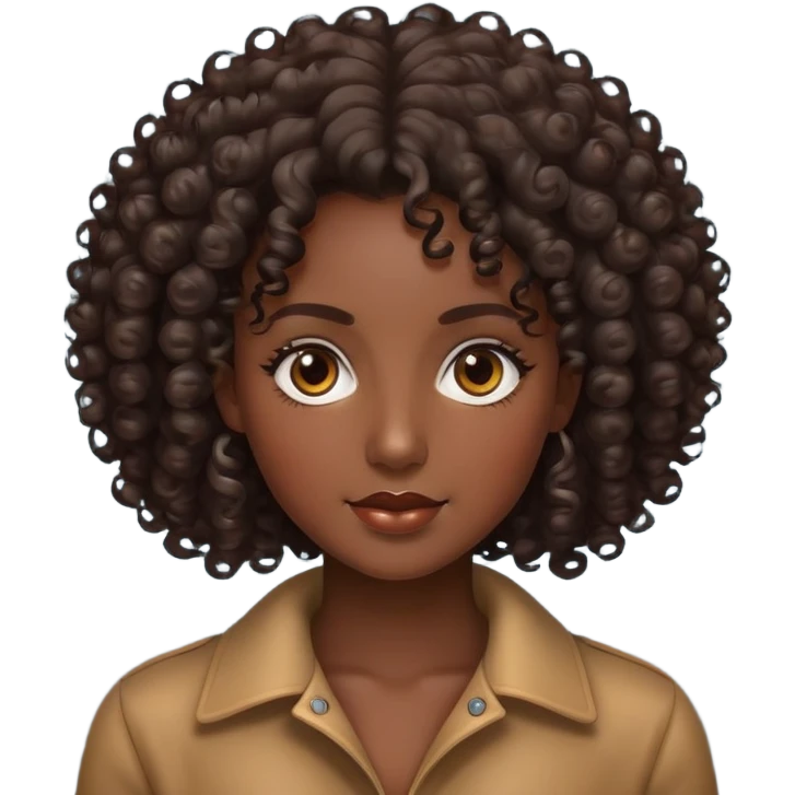 Mulher cacheada emoji