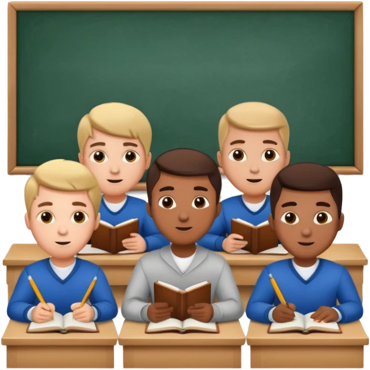 student(men) who is studying English  emoji