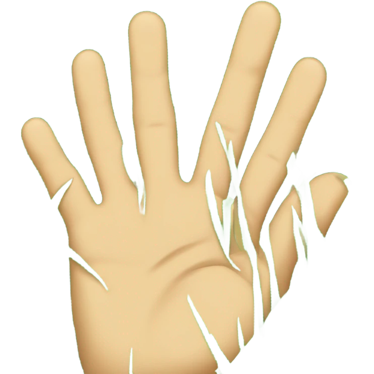 Hand touching grass emoji