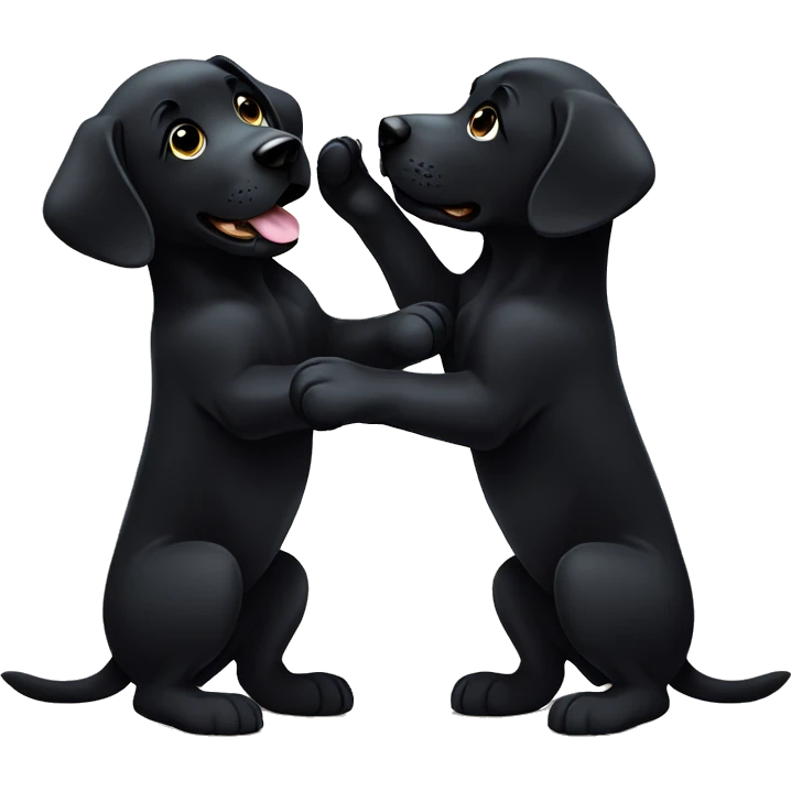 black labrador puppy high five emoji