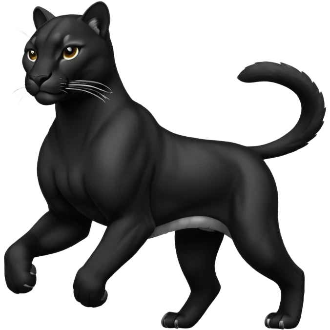 Black puma emoji