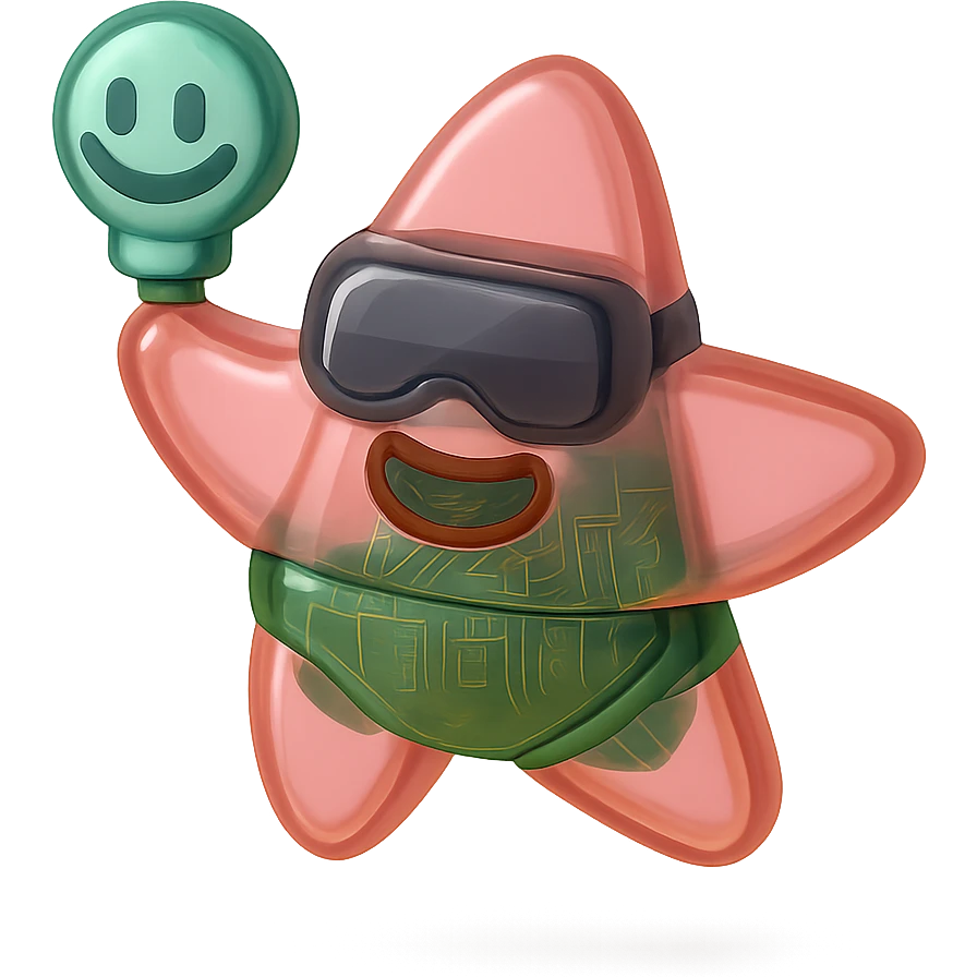 A virtual reality headset with internal circuits visible through translucent material emoji