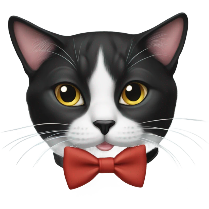 Tuxedo cat smoking emoji
