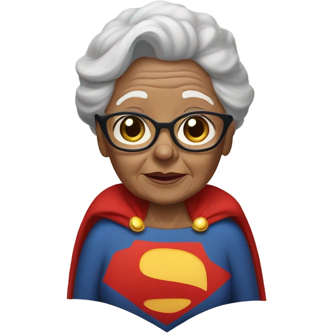 grandma superman emoji