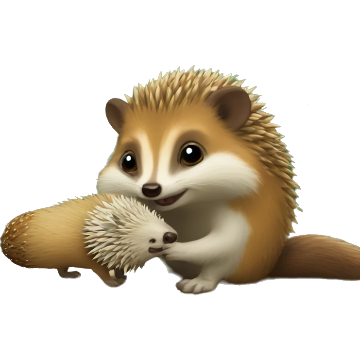  weasel painting a hedgehog emoji