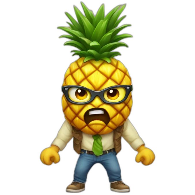 Angry Pineapple Man emoji