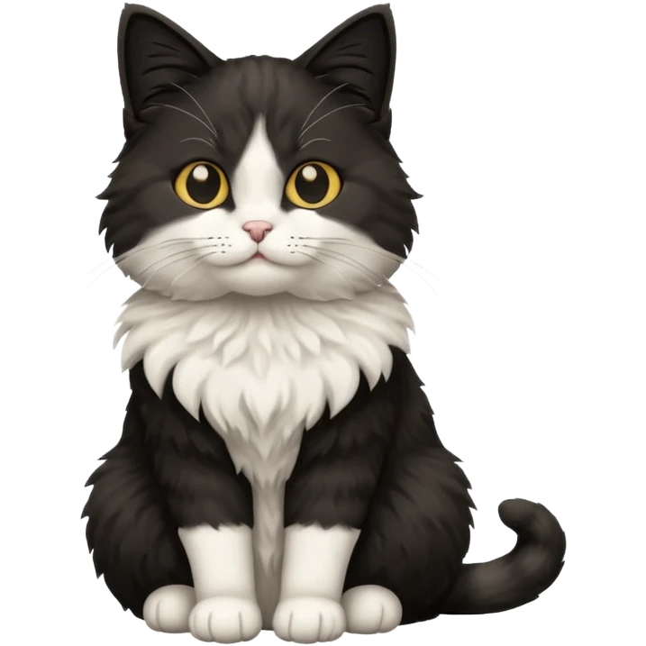 cat black and white emoji