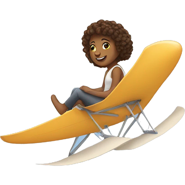 Girl in a glider  emoji