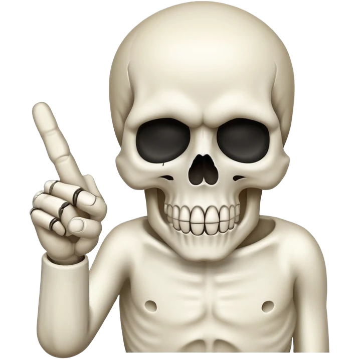 Skull with middle finger emoji