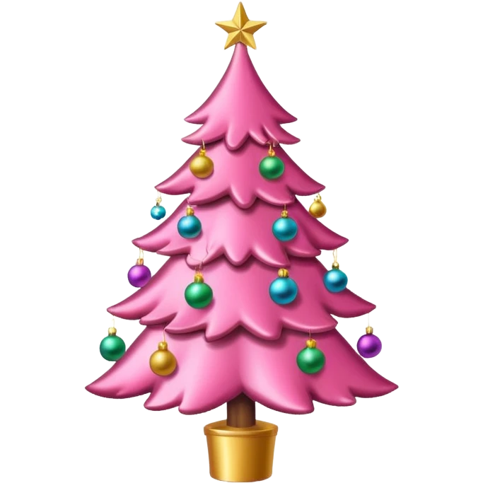 Christmas pink emoji