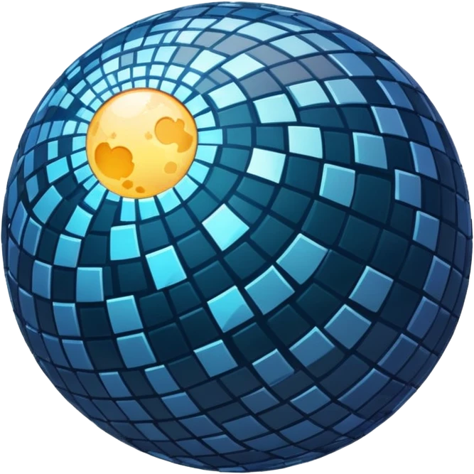 celestial disco ball moon emoji