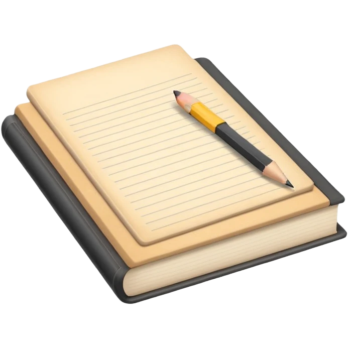 book and pencil together emoji