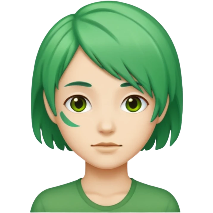 parate de cabelo verde emoji