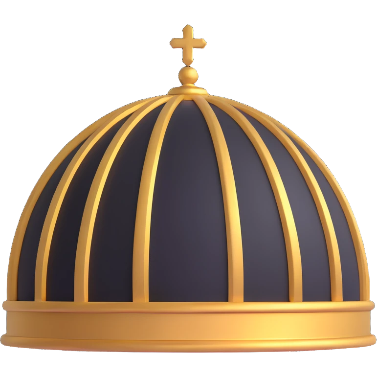 dome with a golden finish, elegant and rounded emoji