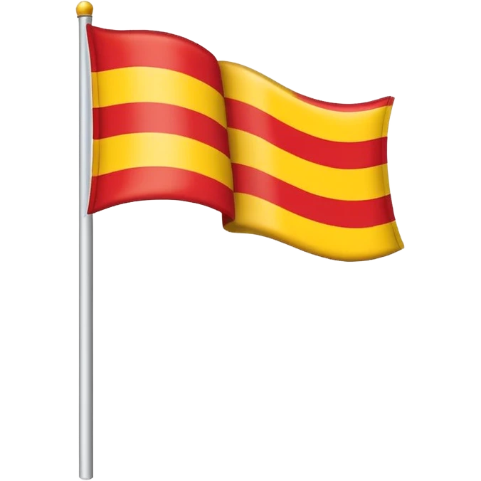 a flag that resembles that of Malta but without a cross, yellow and red as the color emoji