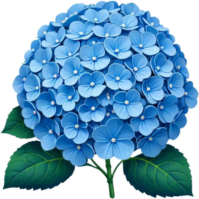 Blue hydrangeas flower￼ emoji