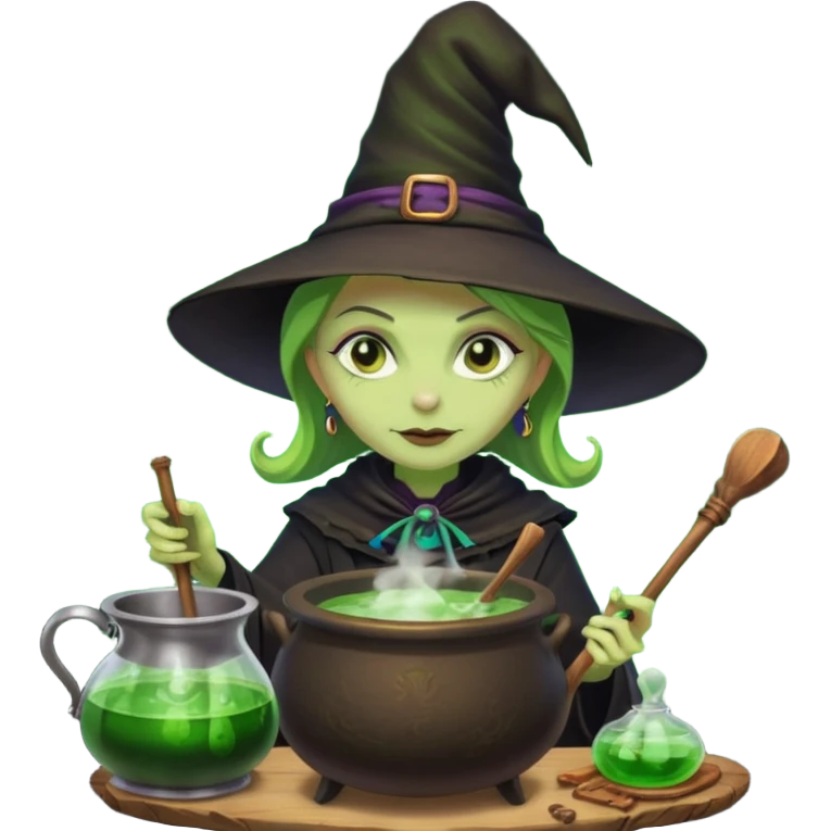 green witch cooking potion emoji