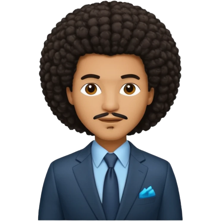 Bobby DeBarge (1956-1995) with long dark brown afro hair emoji