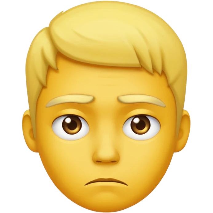 Disappointed yellow face  emoji