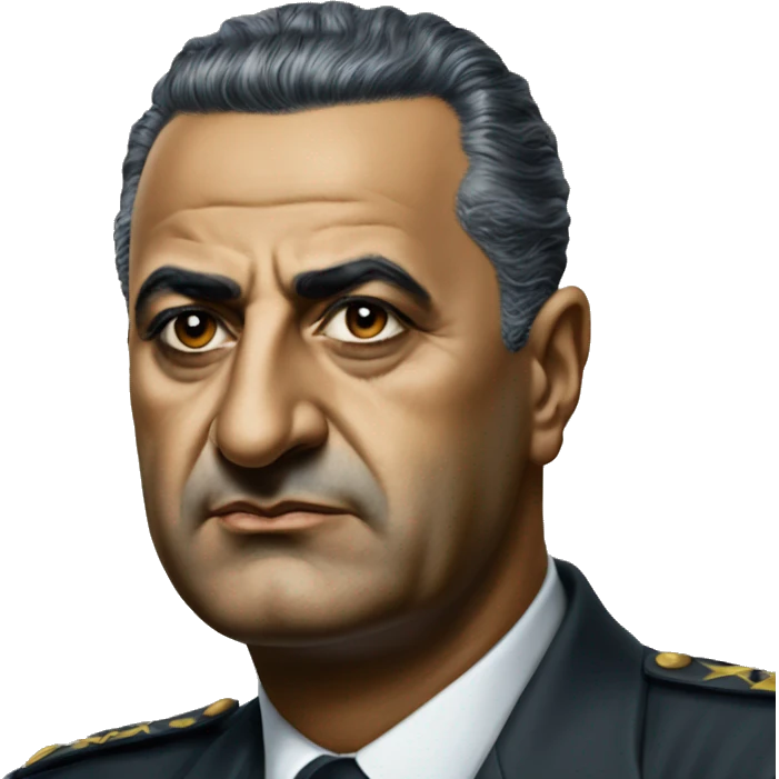 Gamal Abdel Nasser photorealistic serious emoji