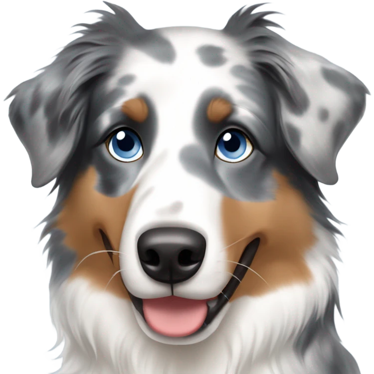 Australian shepherd blue Merle with one blue eye emoji