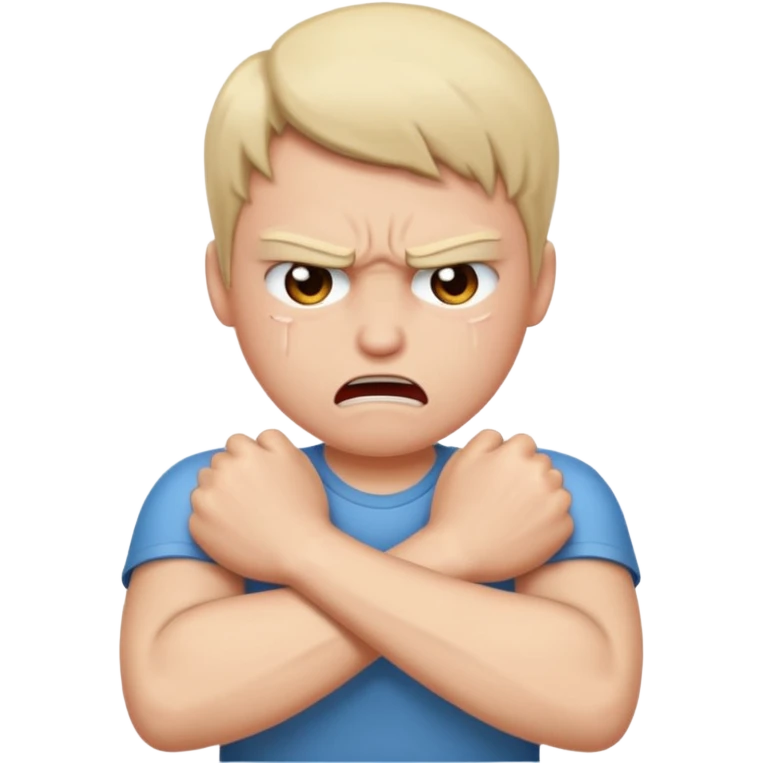 Angry crying with arms crossed emoji