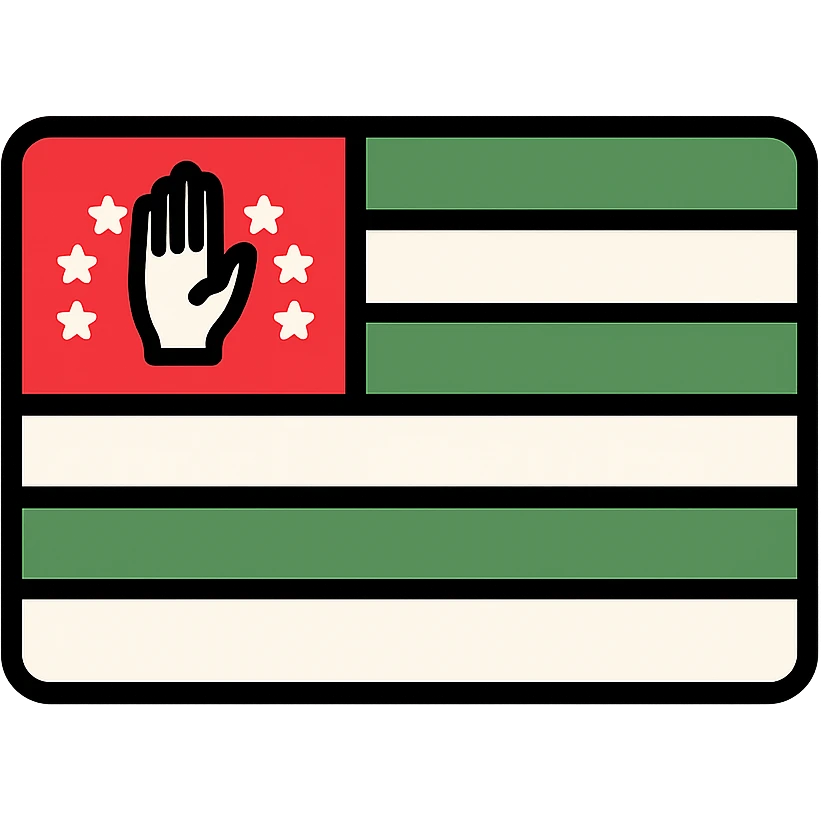 flag of Abkhazia flat icon style emoji