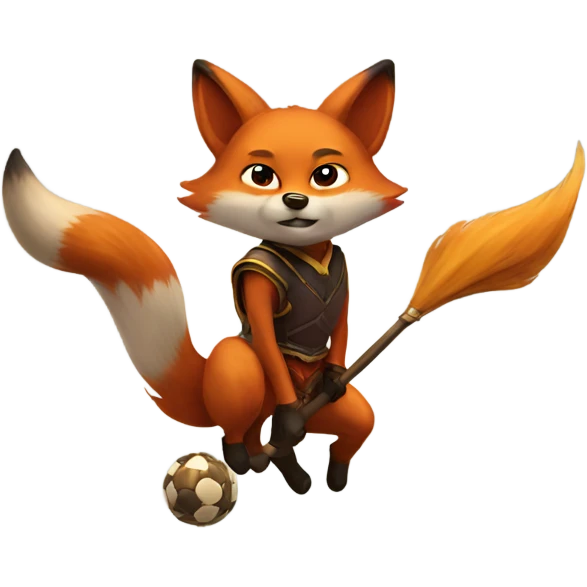 fox plays quidditch emoji