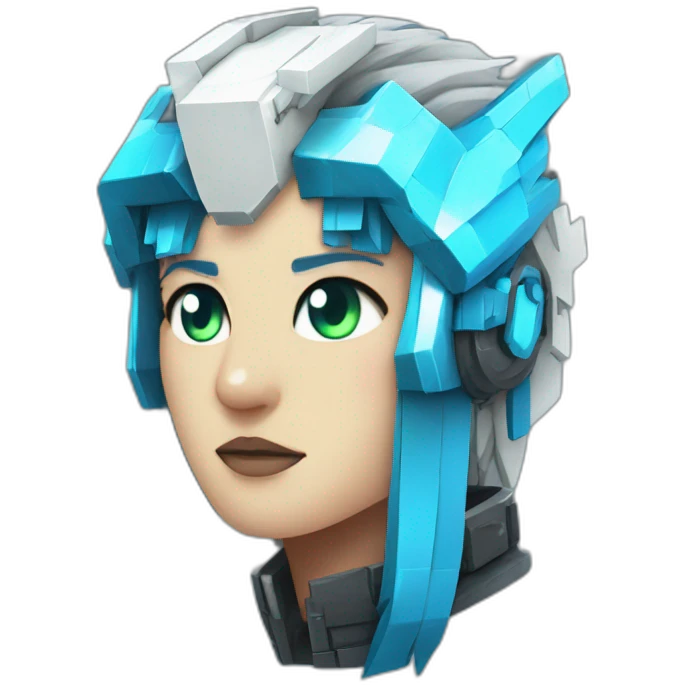 Minecraft Articuno Cyberpunk Head emoji