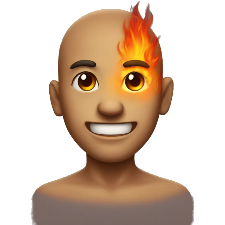 smiley with fire eyes emoji
