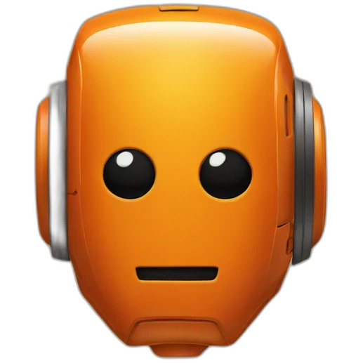 orange robot head emoji
